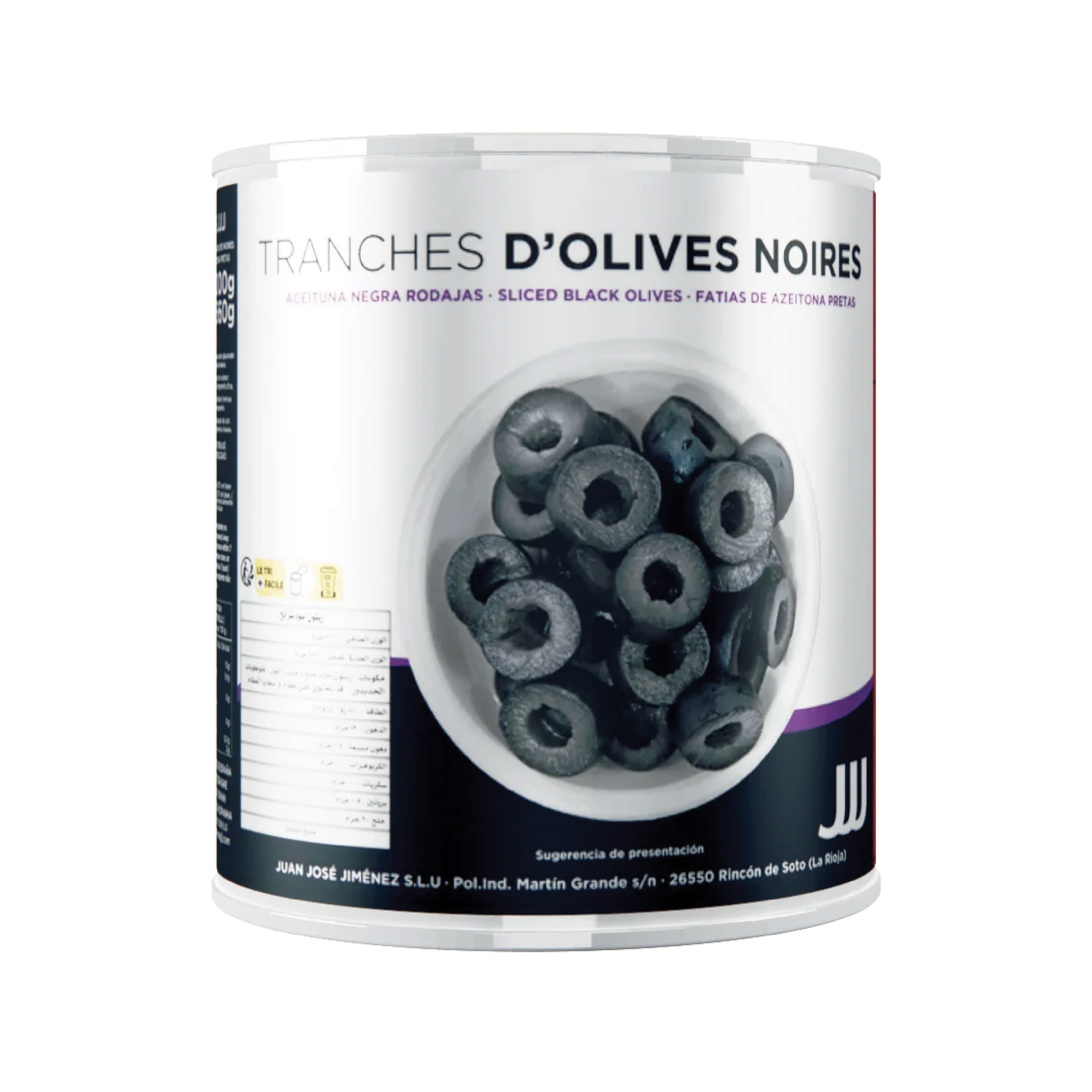 ACEITUNAS NEGRAS RODAJAS 3KG JJJ