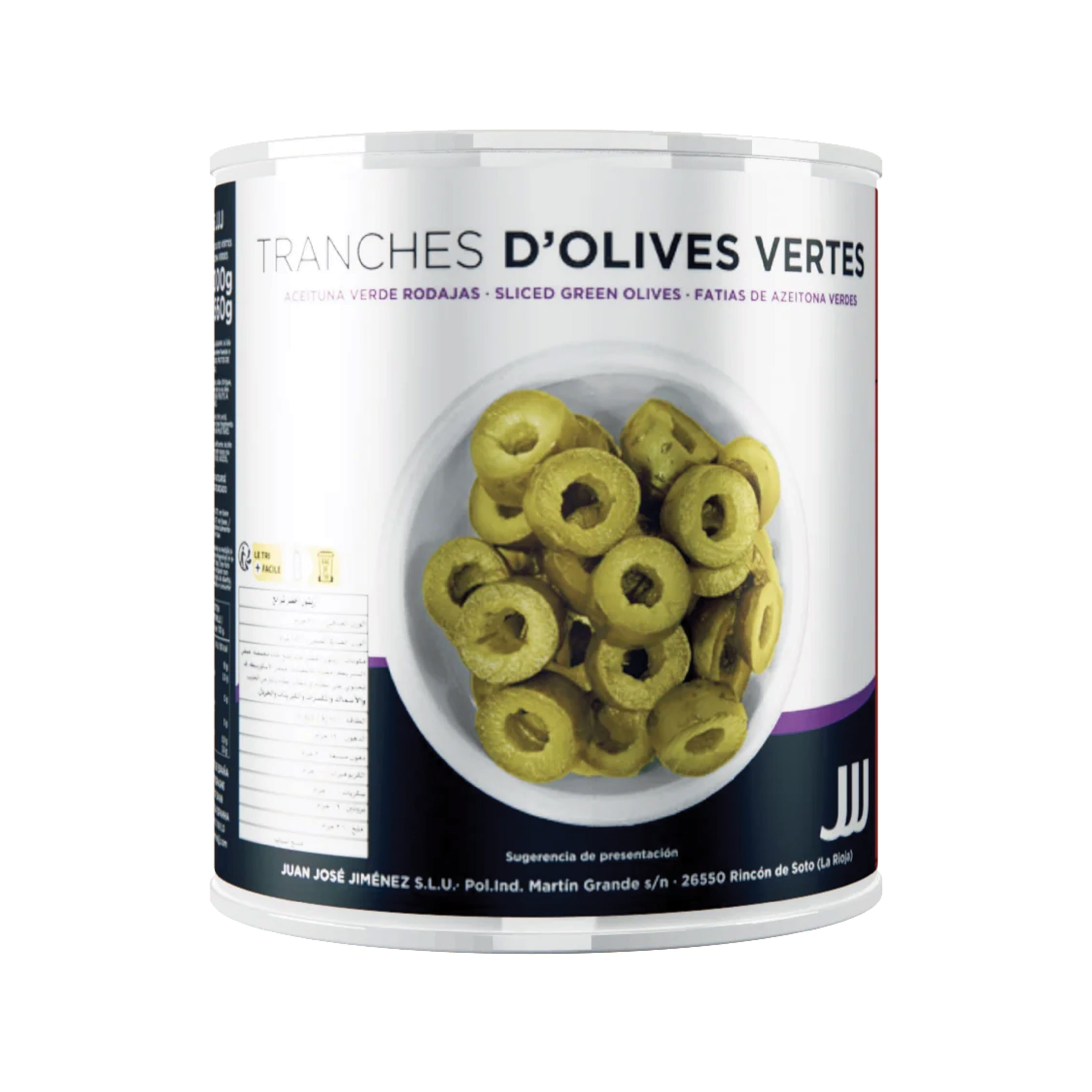 ACEITUNAS VERDES RODAJAS 3KG JJJ