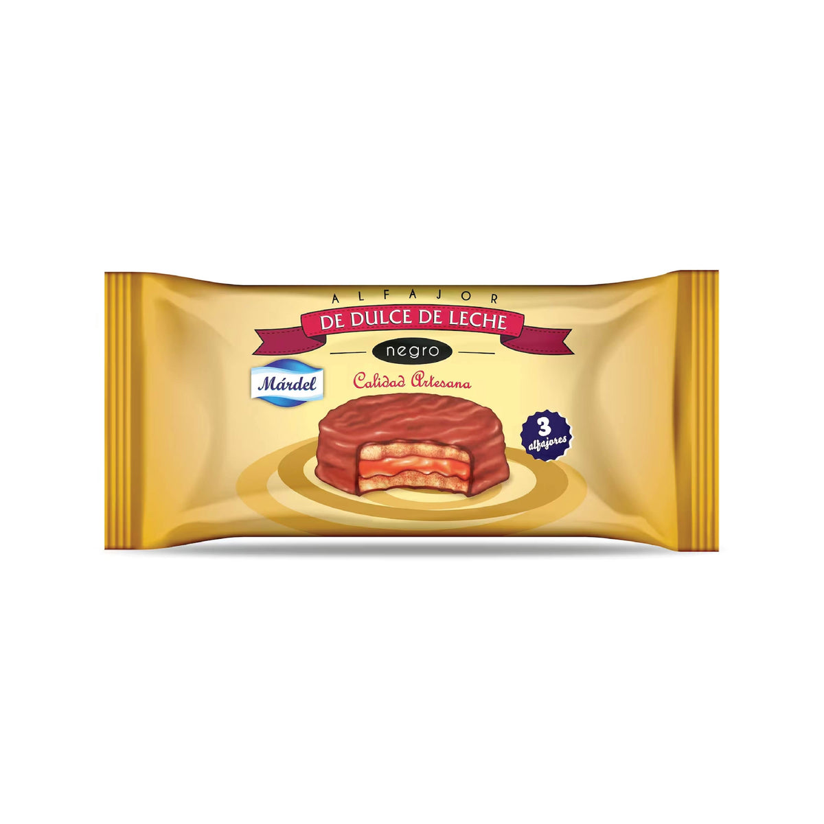 ALFAJOR NEGRO MARDEL 3UNI 150G