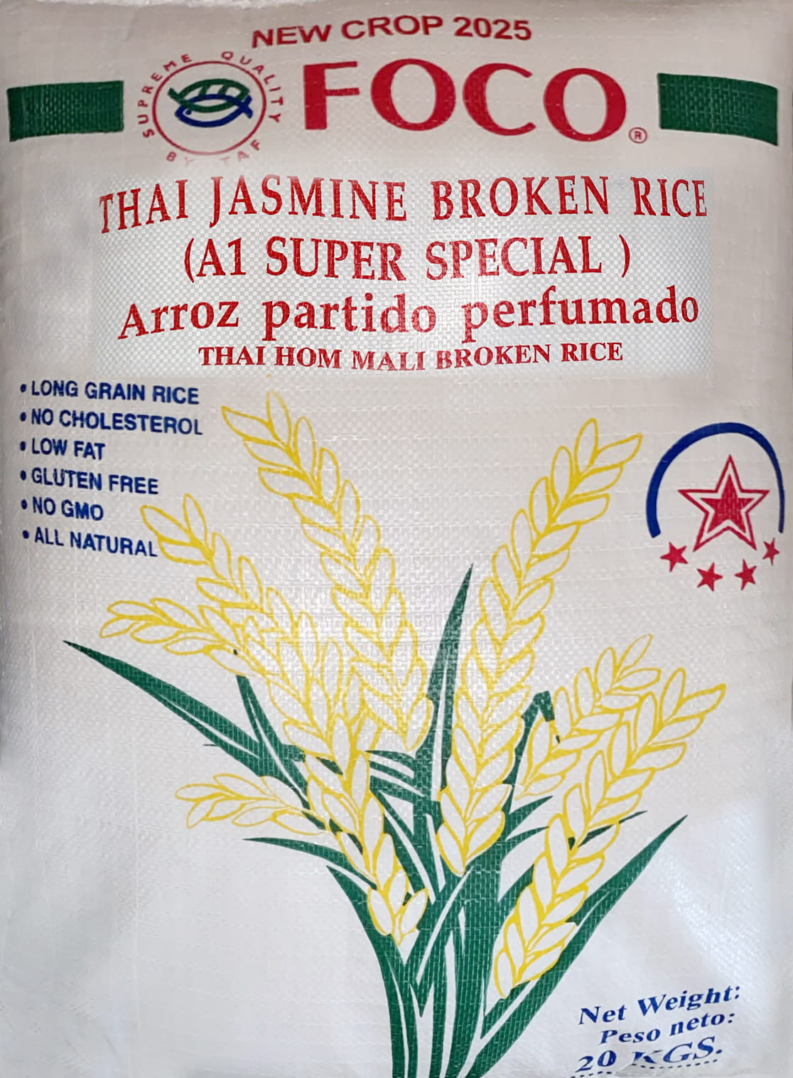 ARROZ FOCO A1 SUPER SPECIAL 1CORTE 20KG